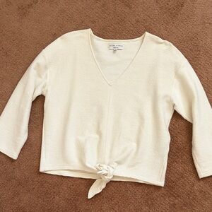 Madewell Ribbed V-neck Tie Top